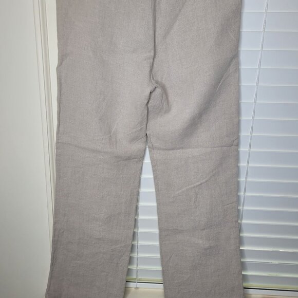 Gap Womens XS Linen Drawstring Pants wide leg Beige Relaxed Lagenlook minimal - Picture 2 of 6